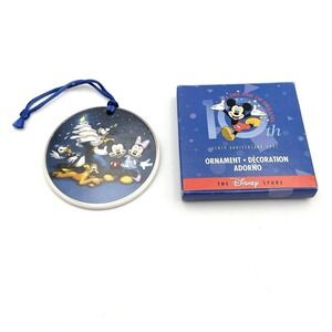 Disney‎ Store 10th Anniversary Mickey Mouse and Friends Christmas Disc Ornament